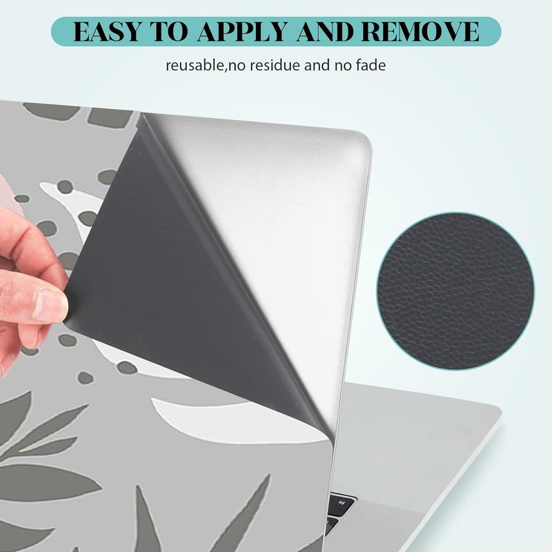 Lauspuck Laptop Skin Sticker Decal, 12" 13" 13.3" 14" 15" 15.4" 15.6 inch Personalized Universal Vinyl Notebook Skin Sticker Cover Art Protector Decal with Free 2 Wrist Pads, Tropical Leaves - Image 5